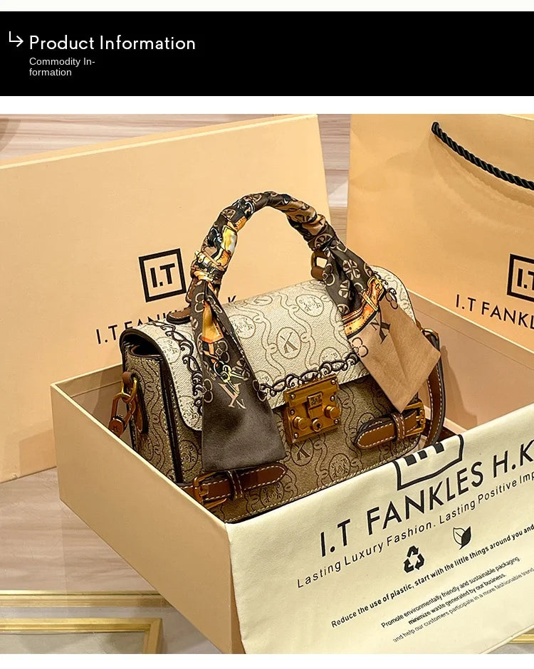 Light luxury brand women's bag 2025 Spring Xiamen new fashionable and versatile high-end handbag single shoulder crossbody bag