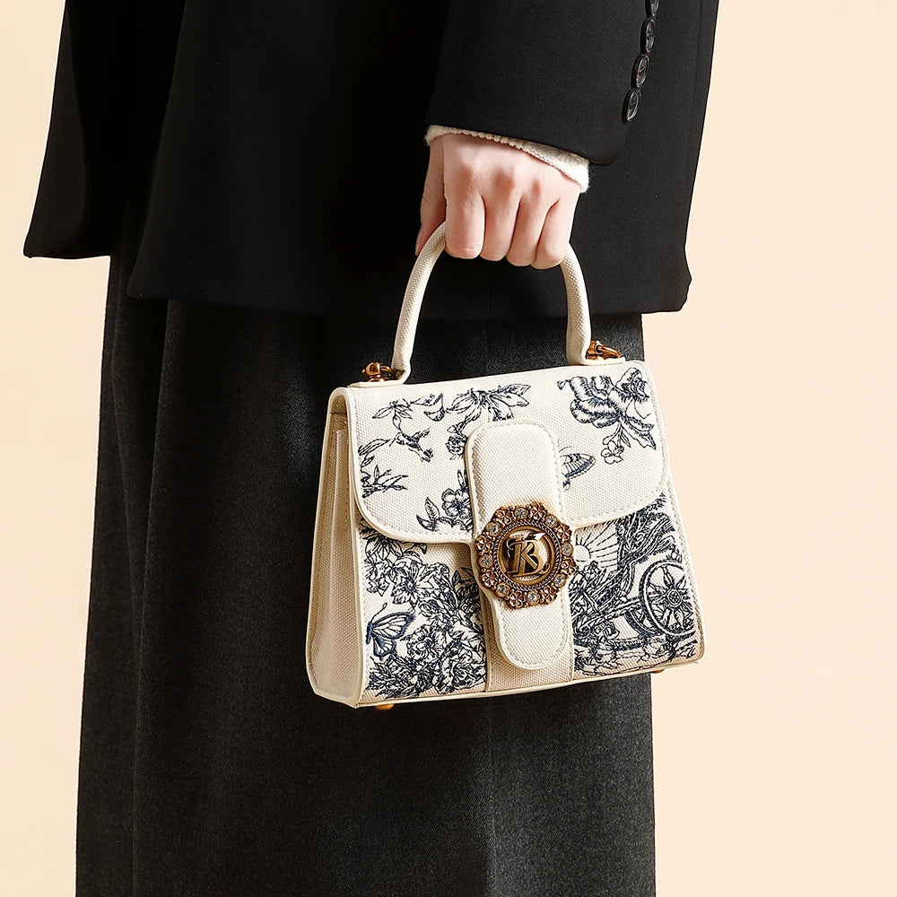 Light luxury women's handbag 2026 popular new fashion versatile shoulder bag high-end designer Chinese style embroidered crossbo