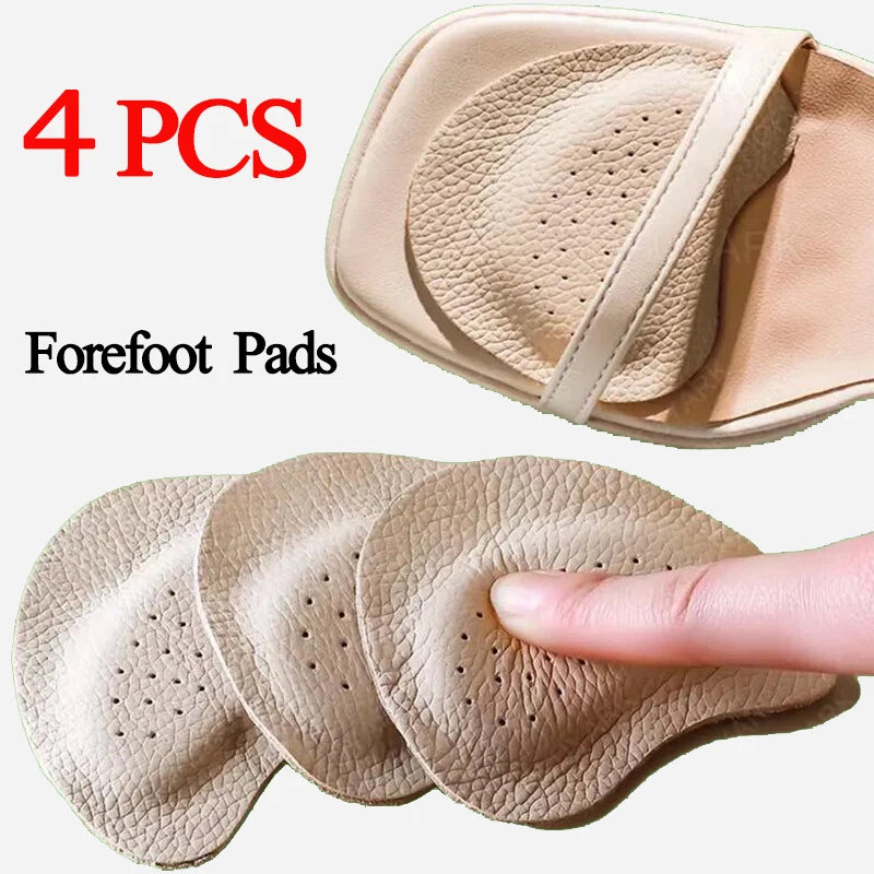 2Pairs Sandals Anti-slip Stickers Forefoot Pad Women High Heels Pain Relief Insert Insoles Toe Cushion Foot Care Shoes Pad