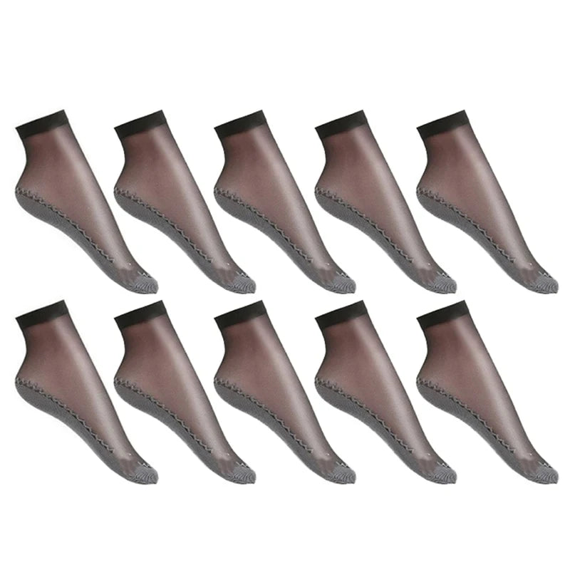 10 Pairs Women Socks Soft Socks Woman Summer Ultrathin Breathable Sock Casual Lightweight Female Transparent Boat Socks