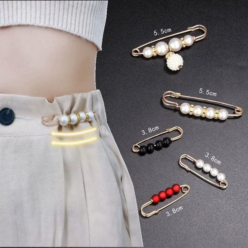 New Luxury Crystal Rhinestone Brooch for Women Girls Silver Color Safty Pin Brooch Lapel Pin Badge Sweater Dress Clothing Decor