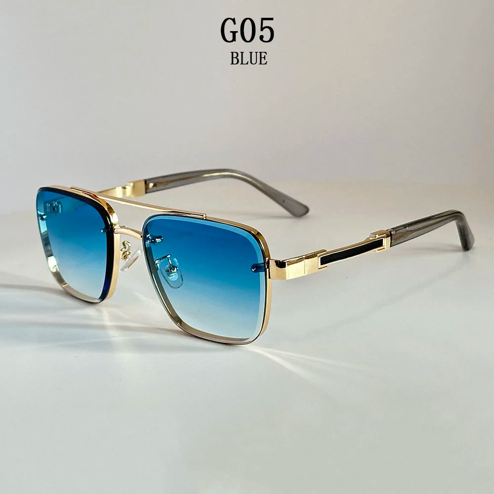 2025 New Square Sunglass Men Luxury Vacation Sunglasses Women Vintage Fashion Glasses Retro Shades Gafas De Sol Hombre Zonnebril