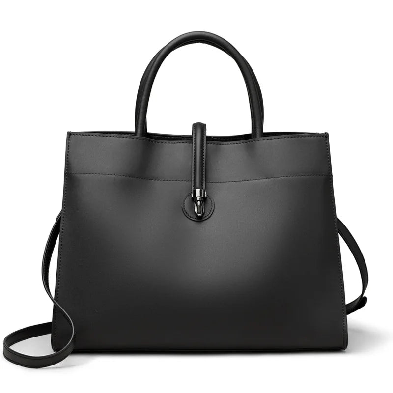 Leather women's bag, light luxury new tote bag, large capacity casual shoulder bag, crossbody bag, luxurious handbag