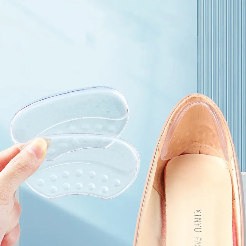 1Pair Heels Grips Silicone Heel Stickers for Women Men Anti Slip Heel Cushions Non-Slip Inserts Pads Foot Heel Care Protector