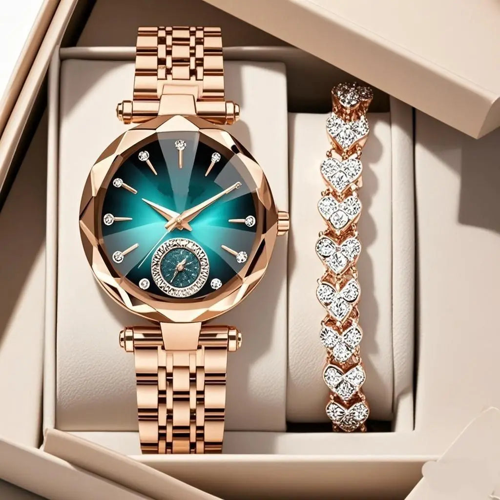 Luxury Woman Wristwatch Elegant Waterproof Stainless Steel Watch for Ladies Dress Diamond Quartz Women Watches Relogio Feminino