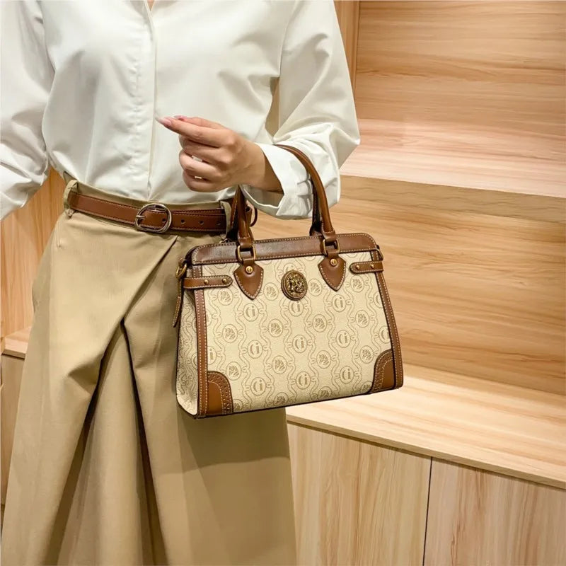 Light luxury brand women's bag 2025 new fashionable and high-end one shoulder hand-held niche design crossbody bag tote bag