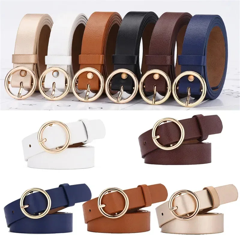 Women PU Leather Waistbands Adjustable Belts Fashion Casual Pin Buckle Belts for Waist Strap Jeans Skirt Men Female