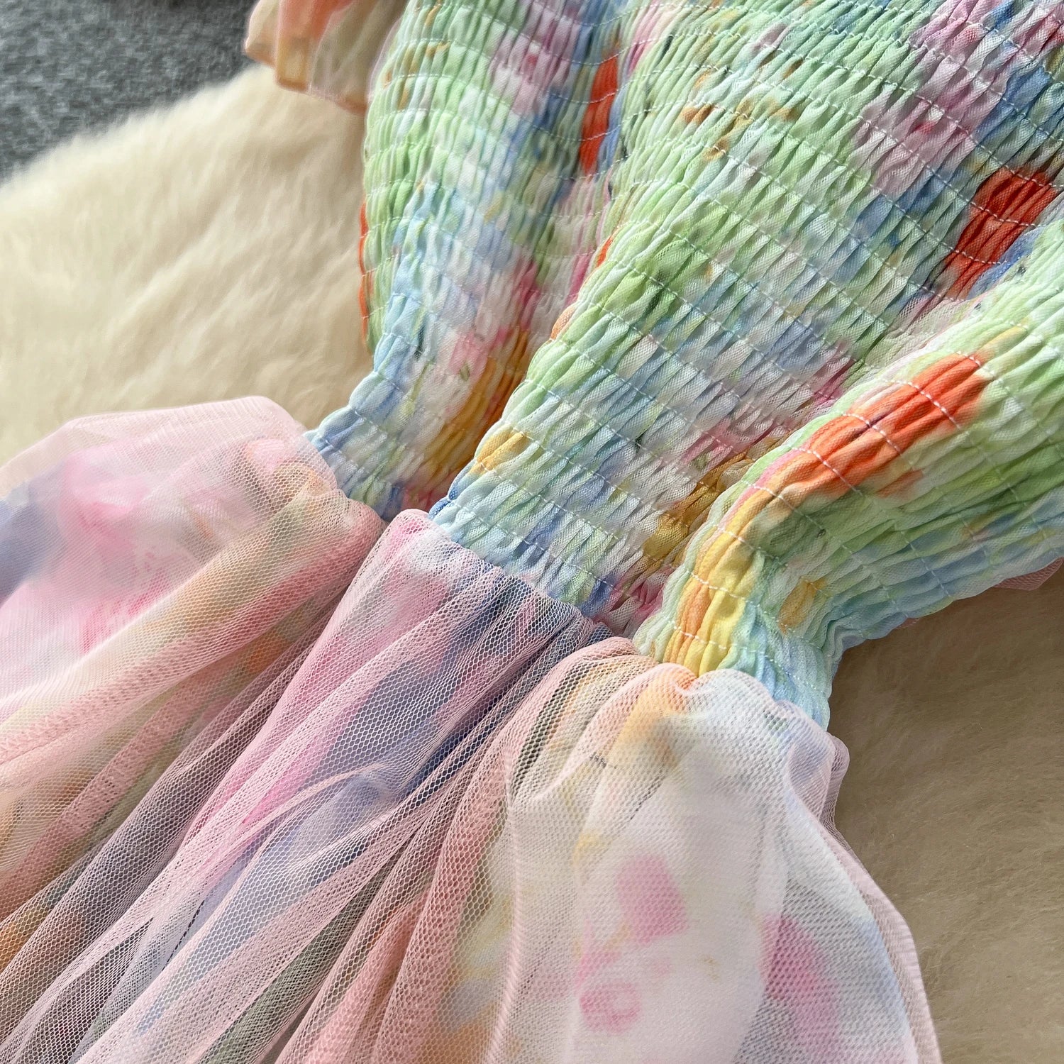 2025 French Fairycore 3D Butterfly Chic Dress Spaghetti Strap Sleeveless Print Design Summer Fashion Vacation Mesh Long Dress