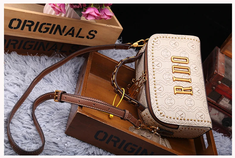 Light luxury brand women's handbag 2025 new autumn and winter fashion retro designer high-end single shoulder crossbody small sq