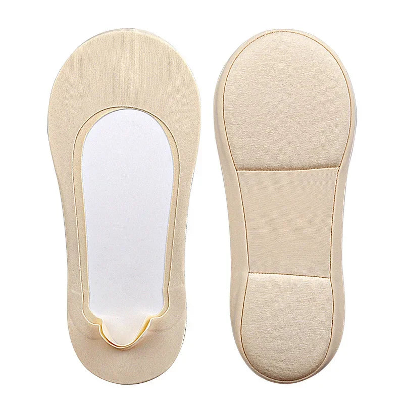 Women Boat Sock Plantar Fasciitis Shoes Insole Socks Insoles for Feet Shock Absorbing Shoe Sole Invisible Non slip Shoe pads
