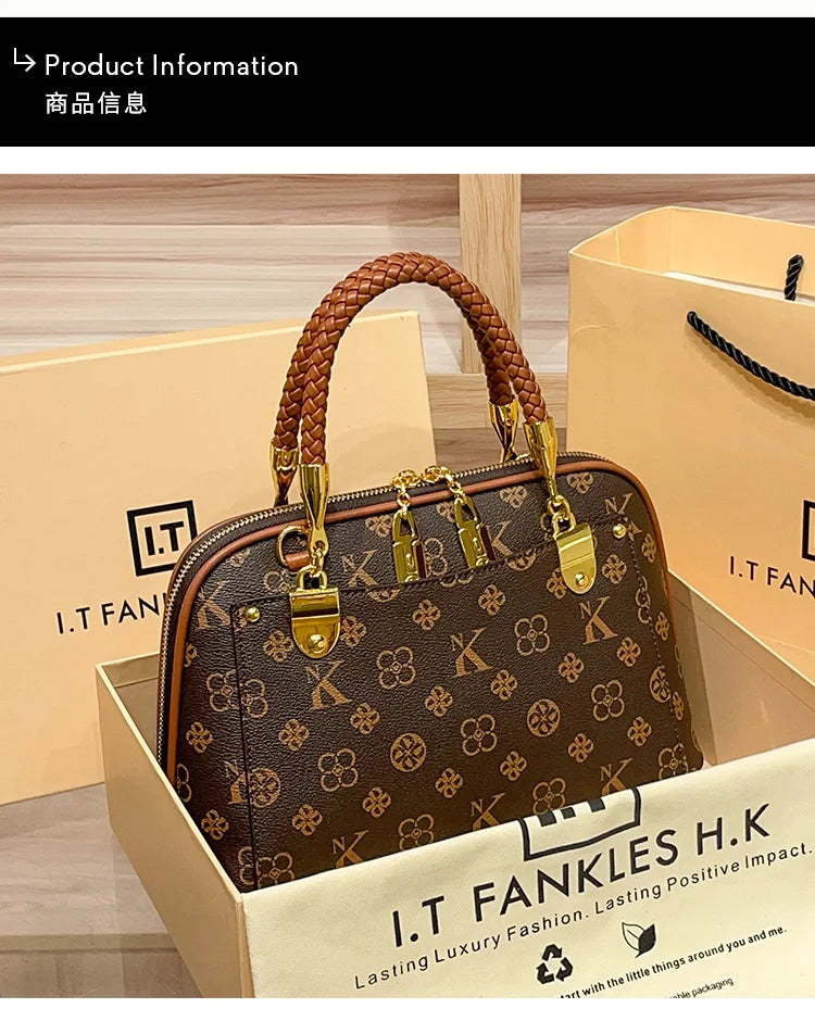 New 2025 High-End Designer Women's Handbag Autumn Winter Shoulder Crossbody Tote Bag Fashionable Luxury Accessory for Ladies