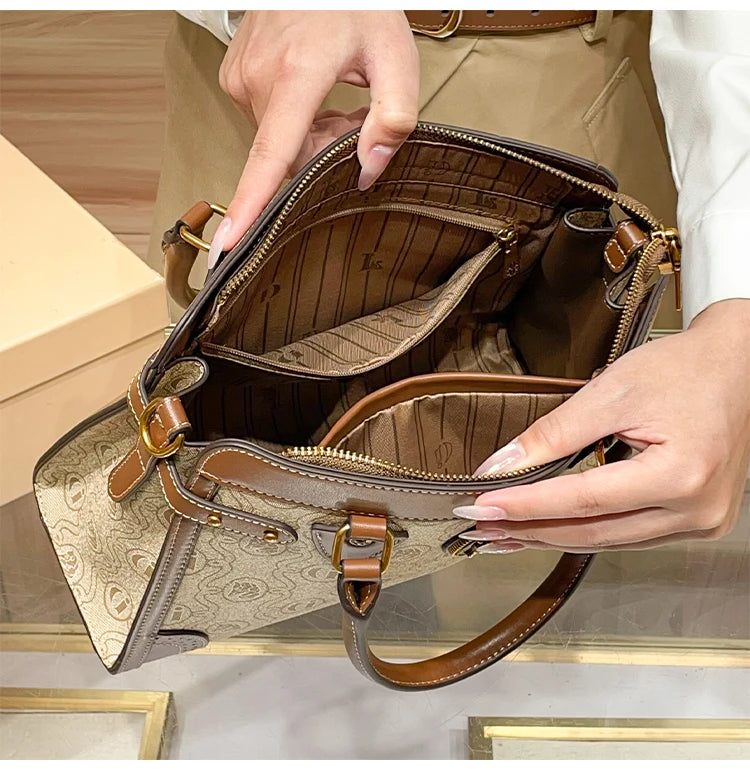 Light luxury brand women's bag 2025 new fashionable and high-end one shoulder hand-held niche design crossbody bag tote bag