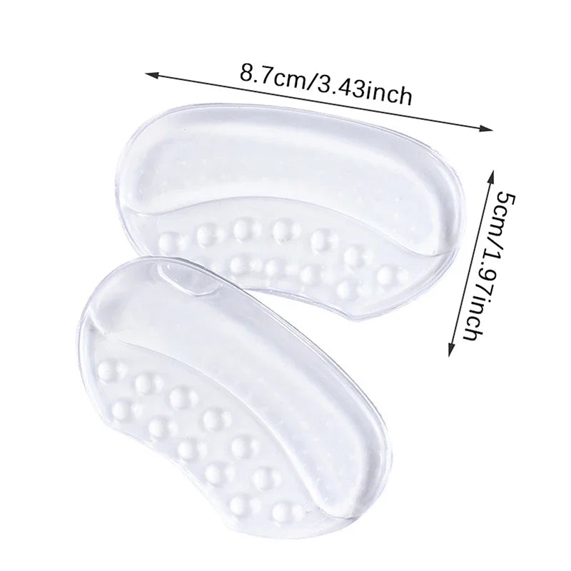 1Pair Heels Grips Silicone Heel Stickers for Women Men Anti Slip Heel Cushions Non-Slip Inserts Pads Foot Heel Care Protector