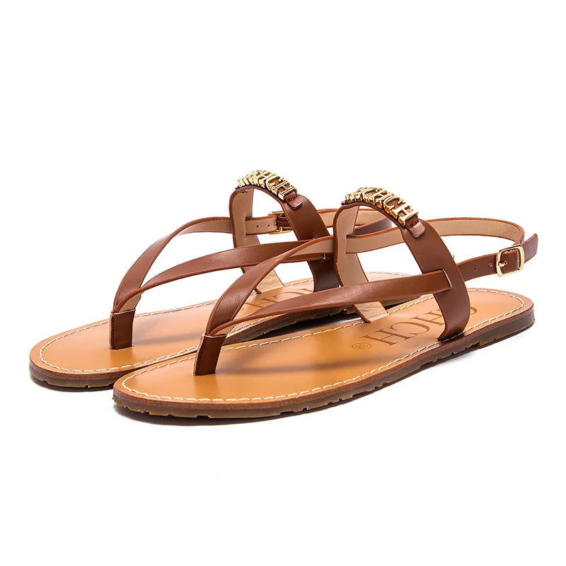 Strap Design Cool and Simple Women's Sandals Fine Workmanship Casual and Versatile Durable Women's Beach Shoes