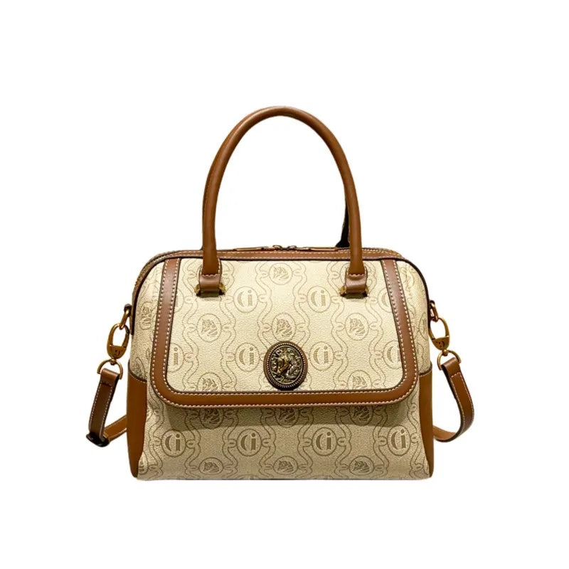 Light luxury brand women's bag 2025 new fashionable and high-end one shoulder hand-held niche design crossbody bag Boston bag