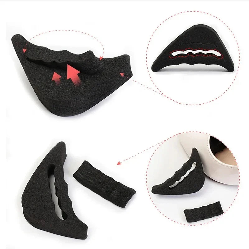 1Pair Forefoot Insert Pads heels Toe Plug Half Toe Filler Inserts Adjustable Toe Plug Reusable Shoe Filler for Too Big Shoes