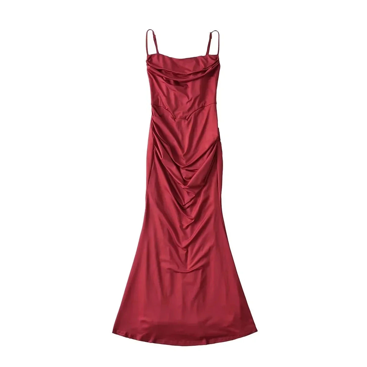 Women Elegant Sexy Bodycon Mermaid Dress Summer Sleeveless Strap Evening Party Robe Korean Female Solid Long Vestidos Y2k