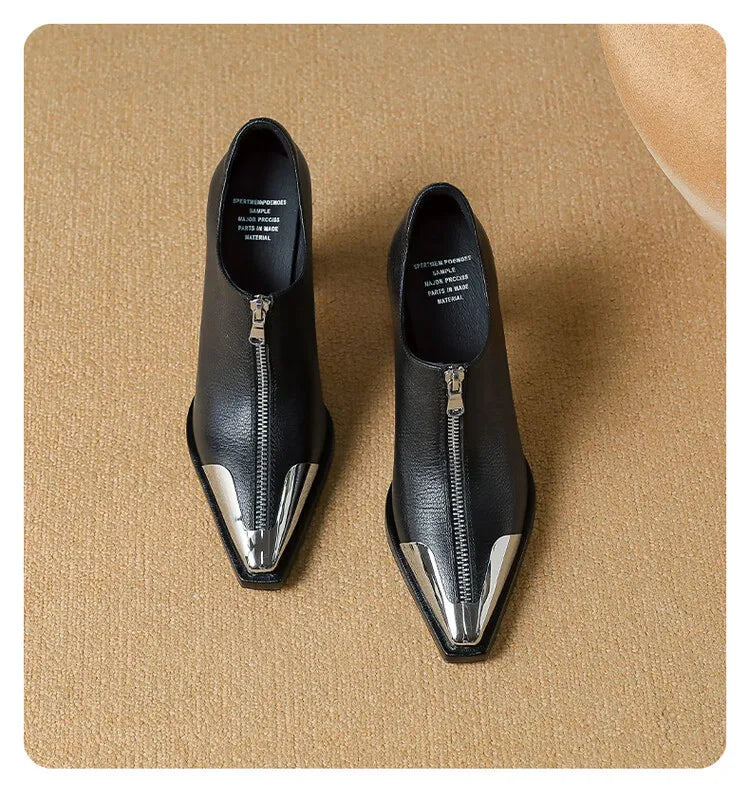 Women High Heel Loafers Pointed Toe Sexy Shoes Retro Fad Designer 2024 New Brand Luxury Sandals Hot Sale Zapatillas De Mujer