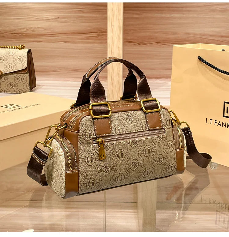 Women's Handbag 2025 New Brand Genuine Leather Handbag Designer High Quality Retro Single Shoulder Oblique Cross Pillow Bag