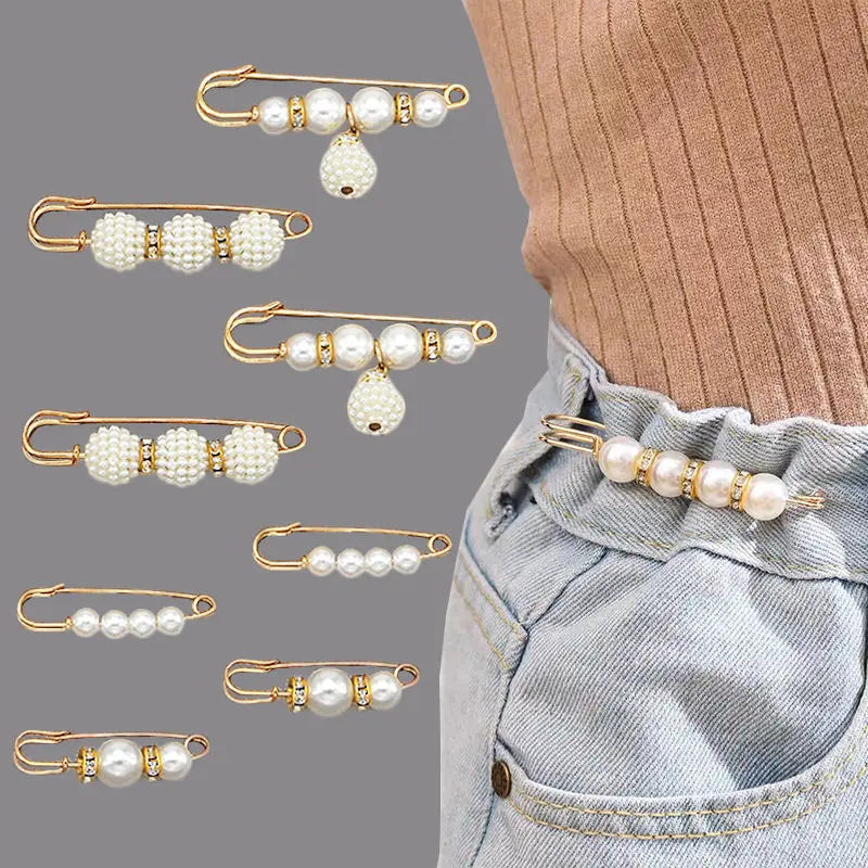 Detachable Metal Pins Fastener Pants Pin Retractable Button Sewing-Free Buckles for Jeans Perfect Fit Reduce Waist