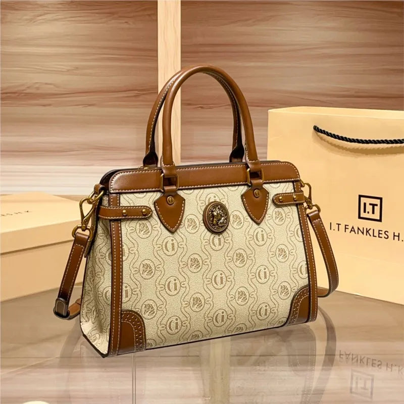 Light luxury brand women's bag 2025 new fashionable and high-end one shoulder hand-held niche design crossbody bag tote bag