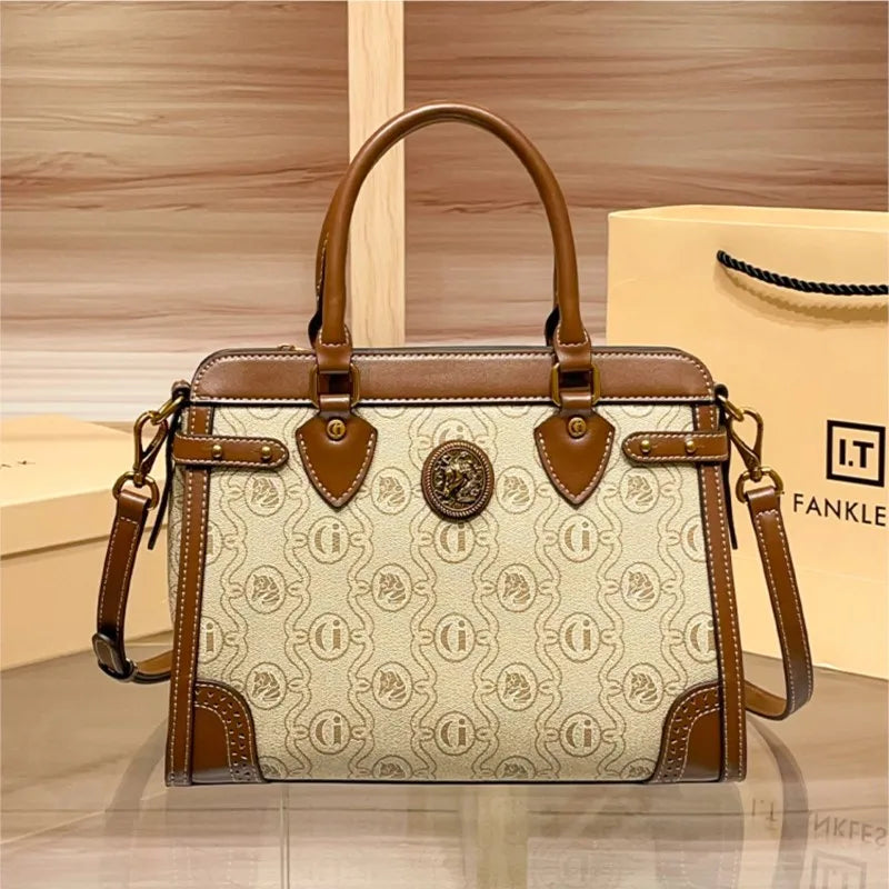 Light luxury brand women's bag 2025 new fashionable and high-end one shoulder hand-held niche design crossbody bag tote bag