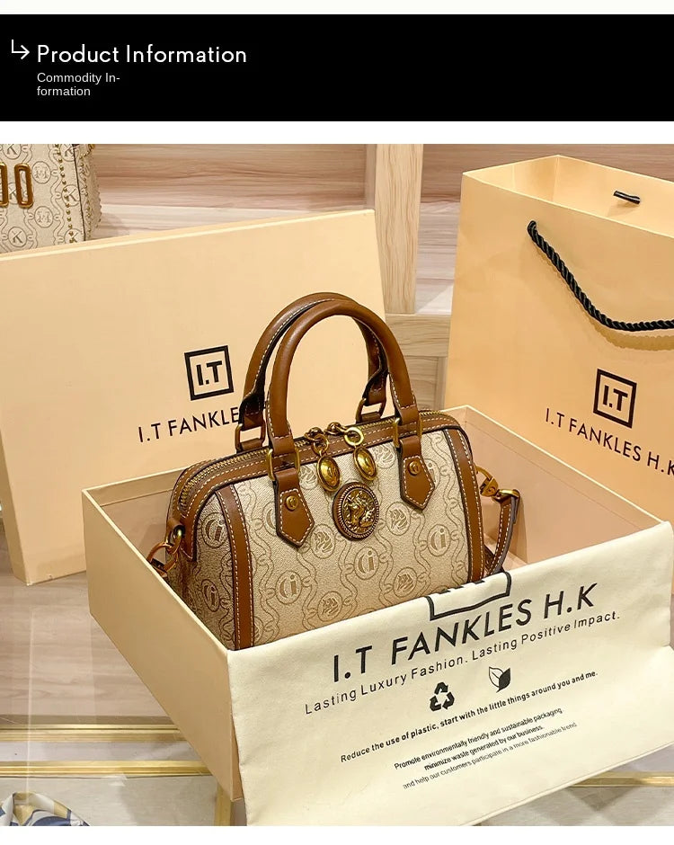 Brand Handheld Women's Bag 2025 New Designer Spring/Summer Luxury Pillow Bag Retro Single Shoulder Crossbody Bag
