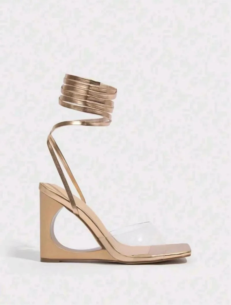 Pumps Women Heeled Sandals 2024 Summer New Square Toe Slingbacks Women Sexy High Heels Dress Party Thin Heels Sandalias De Mujer