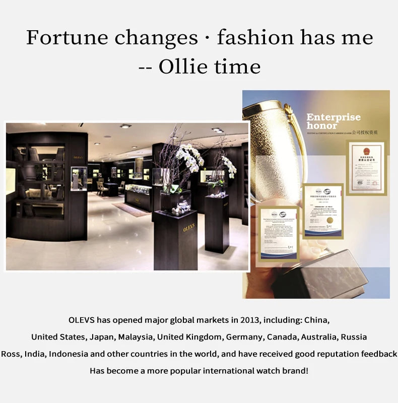 OLEVS Luxury Quartz Watch for Women Elegant Stainless Steel Women's Watches Gifts Waterproof Fashion Trend Simple Ladies Watch