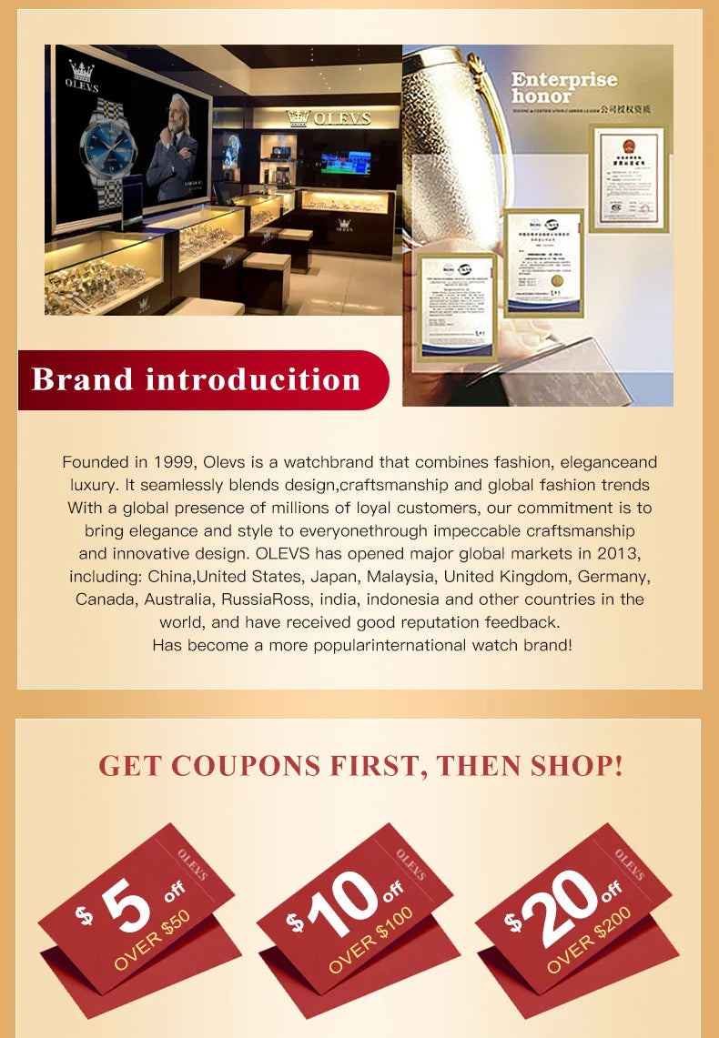 OLEVS Top Brand New Women Fashion Quartz Watch Waterproof Luxury Women Watches Stainless Steel Strap Date Clock Lady