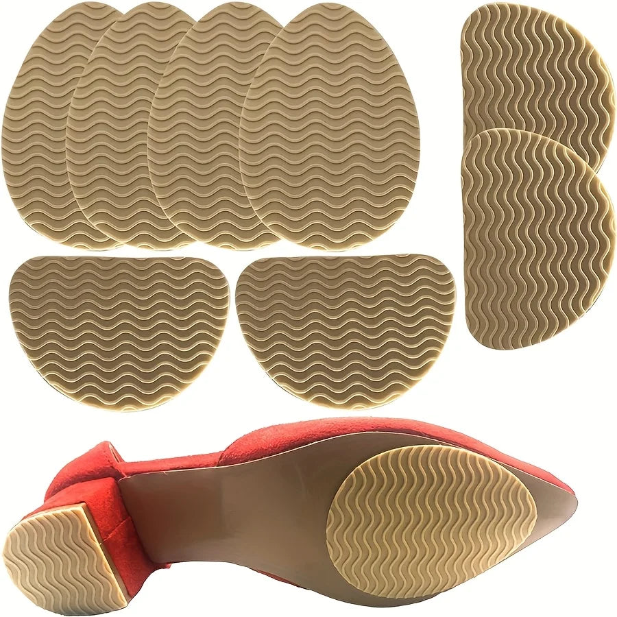 4 pieces of anti slip rubber shoe sole pads - can enhance stability, noise reduction, and protect shoe insoles