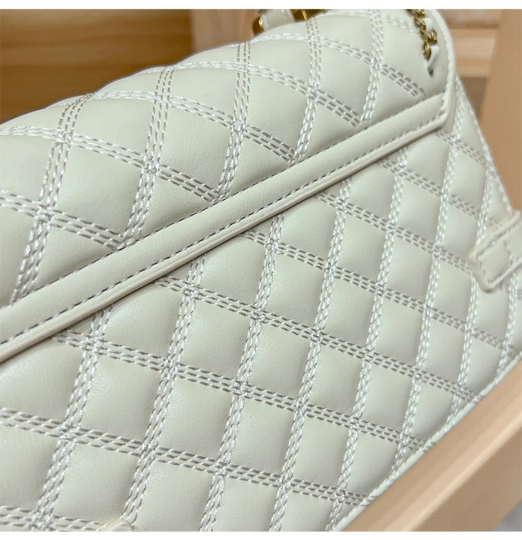 Women's handbag genuine leather carrying small square bag 2024 new high-end designer spring/summer crossbody shoulder bag