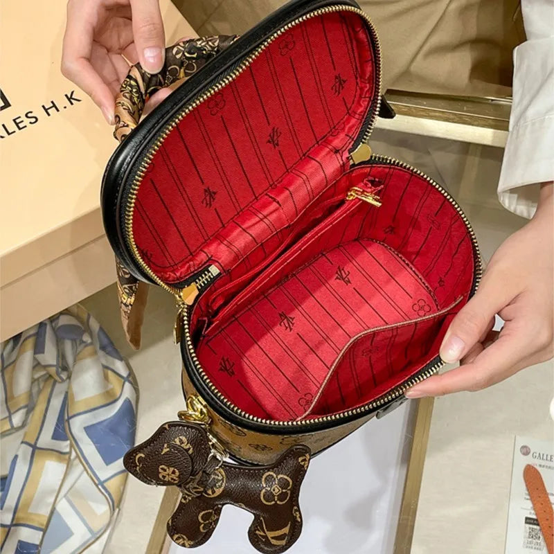 Luxury brand handbag 2025 new high-end designer box bag, bucket bag, single shoulder diagonal cross bag, fashionable