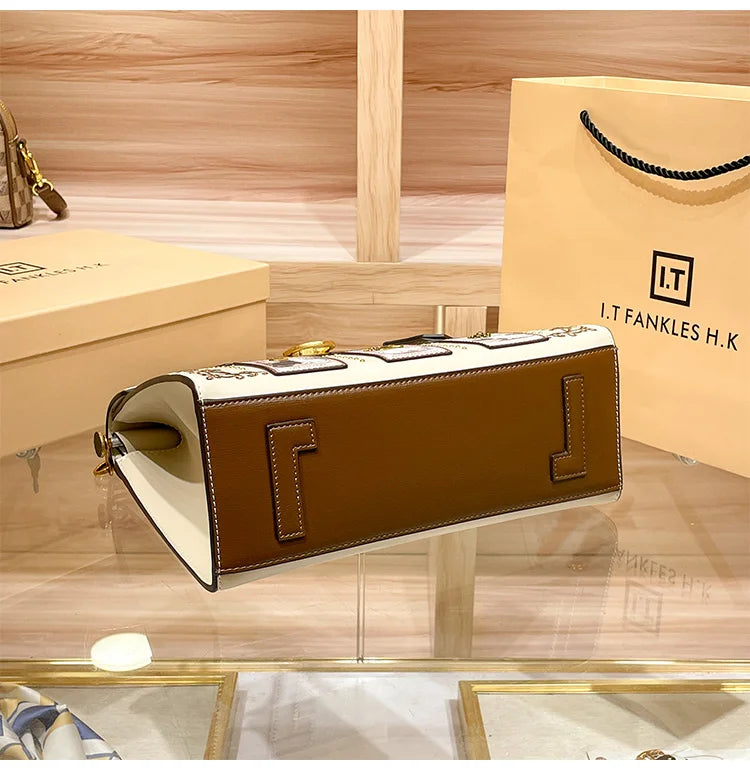Women's handbag brand handbag 2025 new light luxury high-end designer retro crossbody shoulder bag