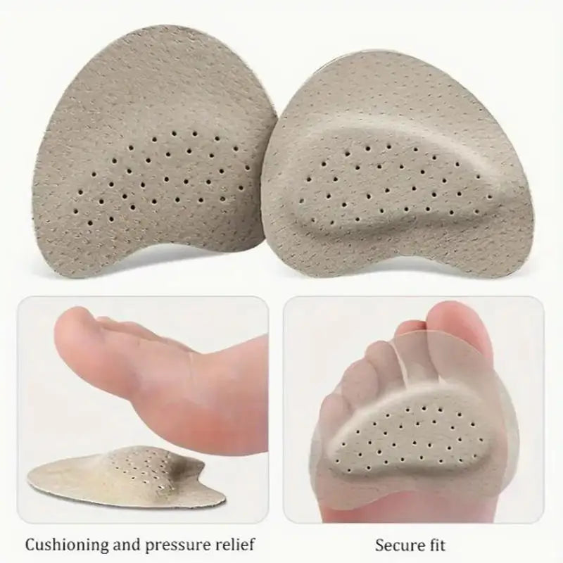 2Pairs Sandals Anti-slip Stickers Forefoot Pad Women High Heels Pain Relief Insert Insoles Toe Cushion Foot Care Shoes Pad