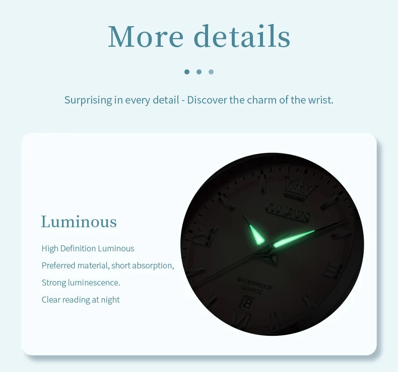 OLEVS Luxury Quartz Watch for Women Elegant Stainless Steel Women's Watches Gifts Waterproof Fashion Trend Simple Ladies Watch