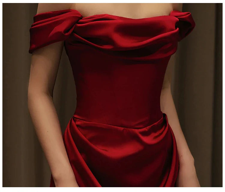 Lautaro Spring Extra Long Birthday Party Evening Satin Off Shoulder Floor Length Dresses for Women Luxury Elegant Clothing 2024