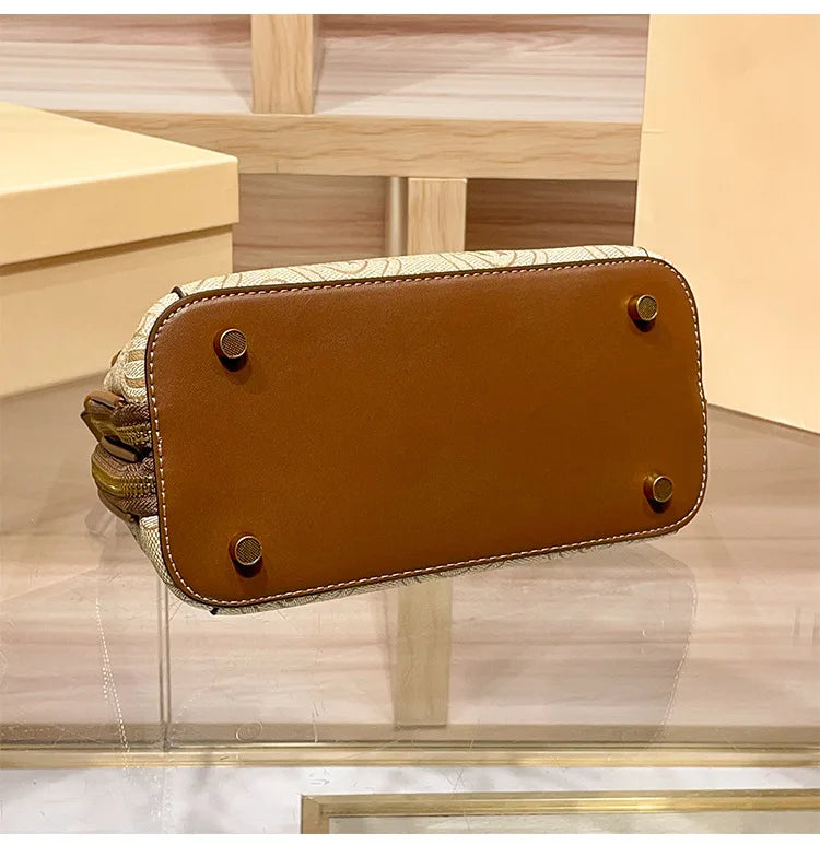 Light luxury brand women's handbag 2025 new retro versatile high-end lightweight single shoulder crossbody bag shell bag