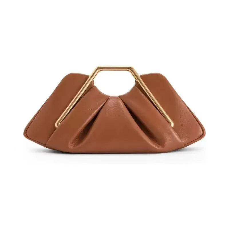 New Soft Leather Bag for Women Niche Cloud Bag Evening Pleated Bag High-end Handbag
