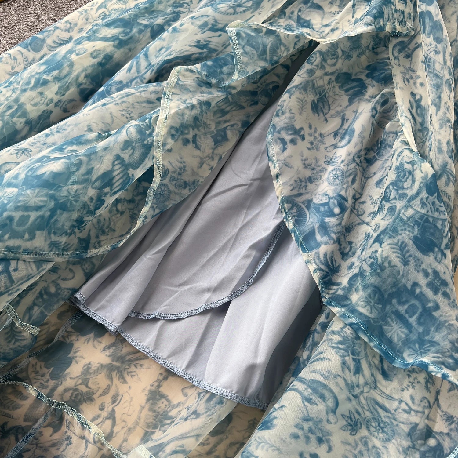 French Vintage Square Collar puff sleeve ruffle Dress A-line Chic Casual Beach Vacation Women Summer sweet dresses