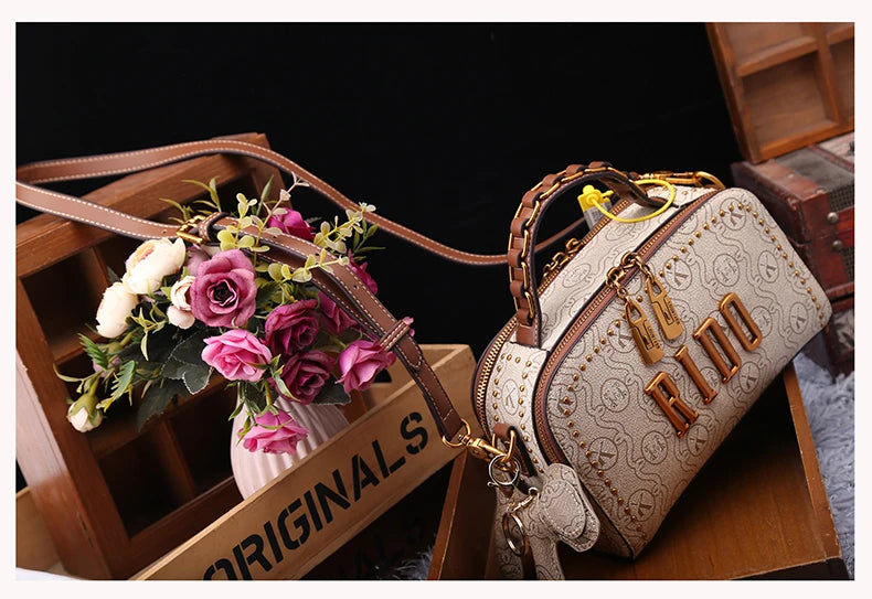 Light luxury brand women's handbag 2025 new autumn and winter fashion retro designer high-end single shoulder crossbody small sq