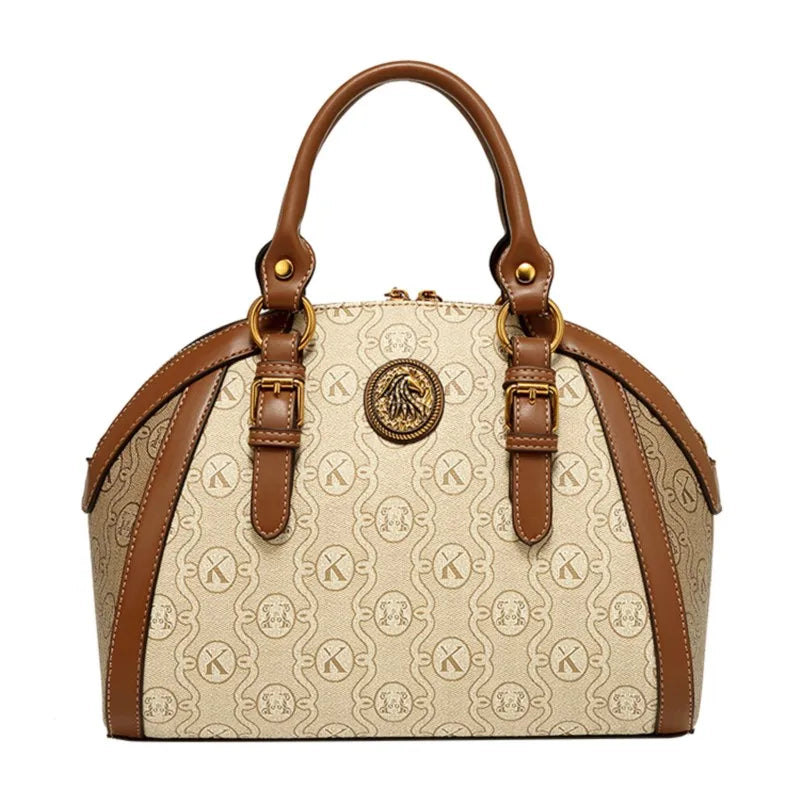 Women's handbag, fashionable and luxurious brand handbag, new 2025 high-end leather shoulder bag, designer retro crossbody bag