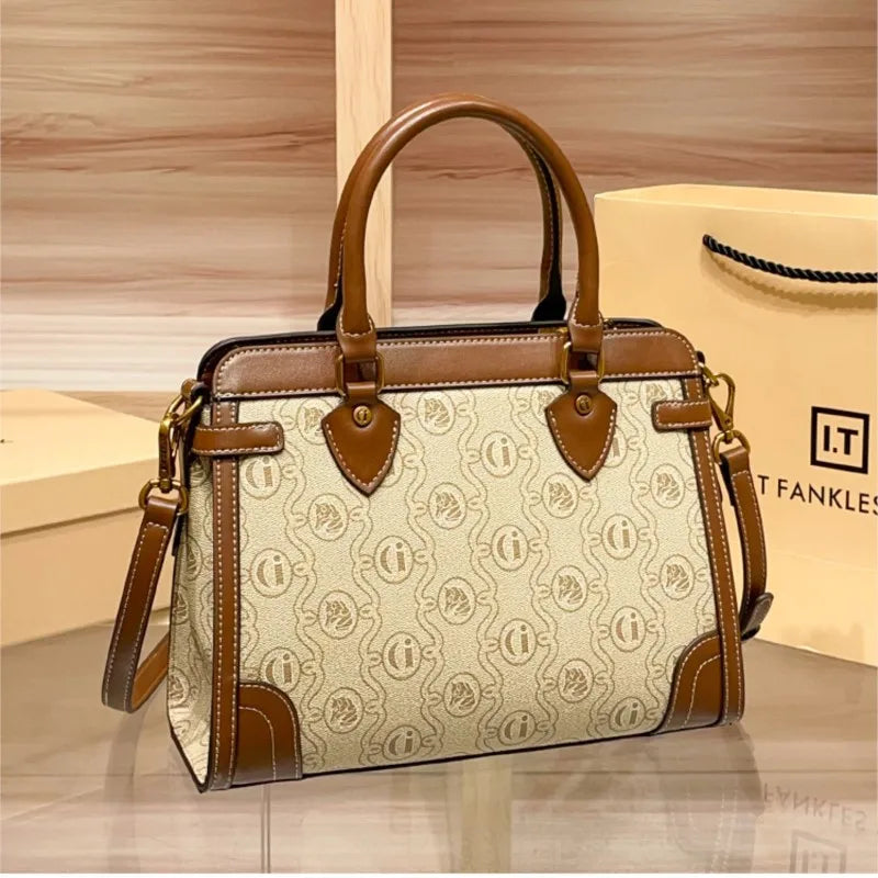 Light luxury brand women's bag 2025 new fashionable and high-end one shoulder hand-held niche design crossbody bag tote bag