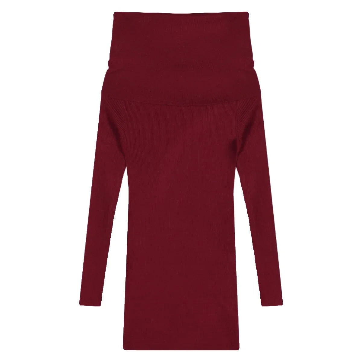 Black Off Shoulder Mini Dresses Elegant Long Sleeve Fashion Slim Sexy Women Autumn Winter Clothing Skinny Sweater Dress Bodycon