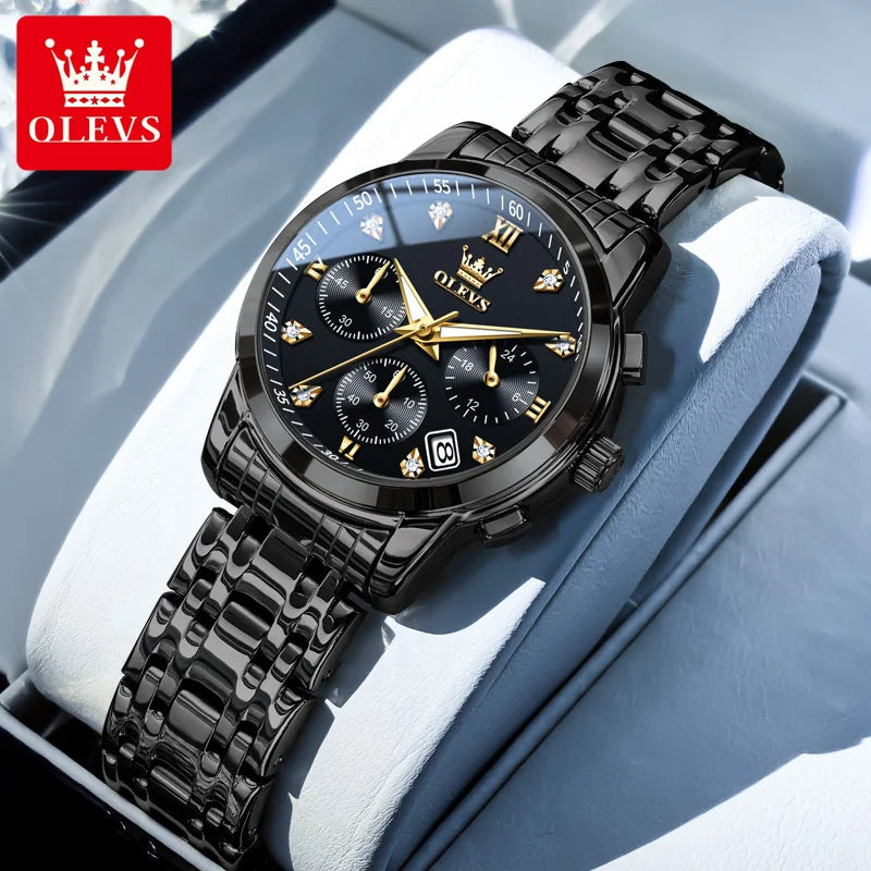 OLEVS 2858 Women Watch Luxury Brand Quartz Watch Waterproof Luminous Date Chronograph Women Bracelet Dress Diamond Watch Reloj