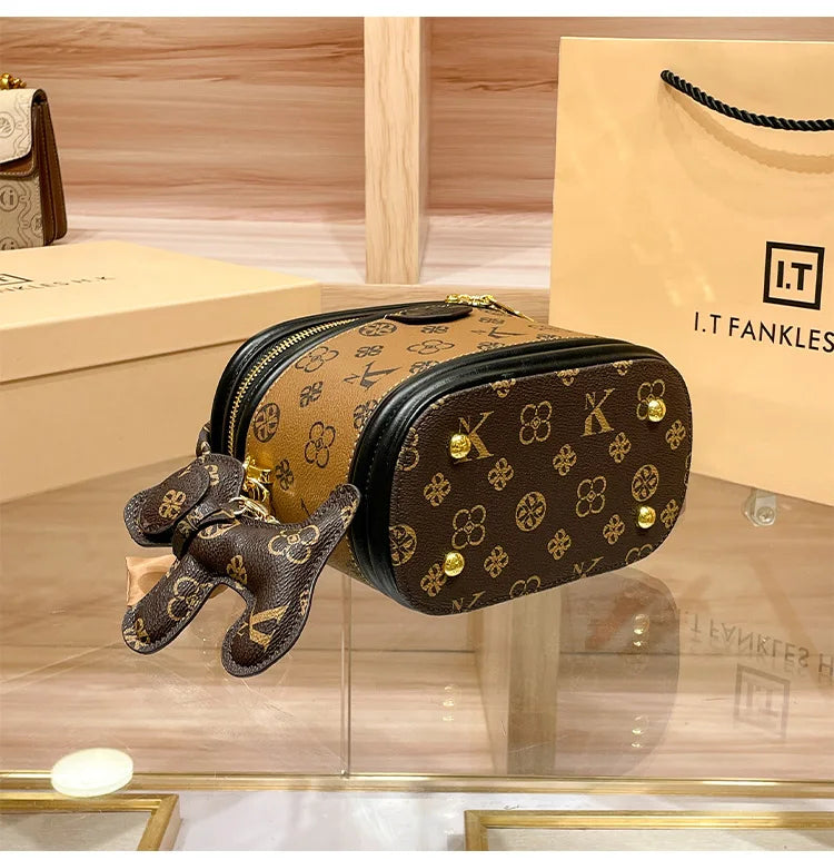 Luxury brand handbag 2025 new high-end designer box bag, bucket bag, single shoulder diagonal cross bag, fashionable
