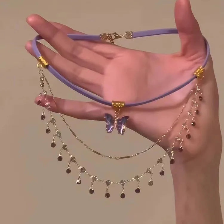 Luxury Multi-layered Zircon  Layer Necklace For Women Gentle Temperament Clavicle Chain Simple Jewelry