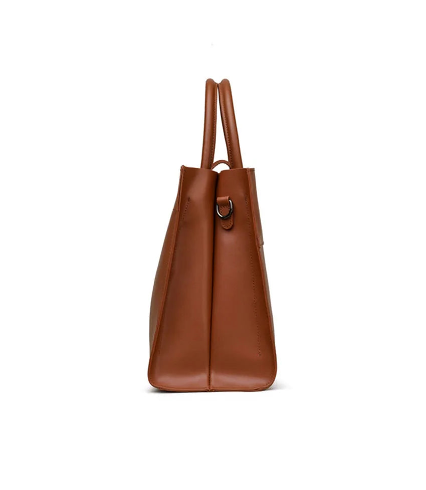 Leather women's bag, light luxury new tote bag, large capacity casual shoulder bag, crossbody bag, luxurious handbag