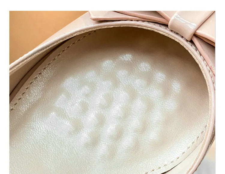 French-Style Bow Head-Toe Sandals For Women 2025 Summer New Style Chunky Heel Patent Leather High Heel Mid-Heel Sandals