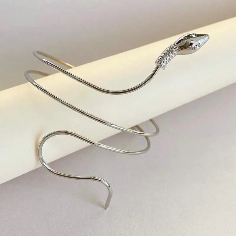 1PCS Punk Coiled Snake Spiral Upper Arm Cuff Armlet Armband Bangle Women Jewelry Egypt Swirl Snake Arm Cuff Armlet
